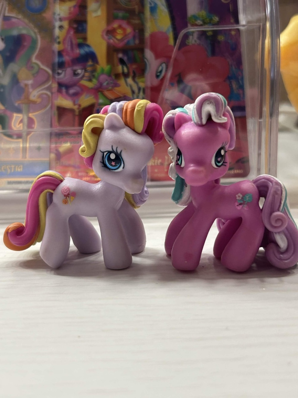 My Little Pony Pink and Lavender Mini Pony Figures - Colorful Manes g4.5 ponyvil